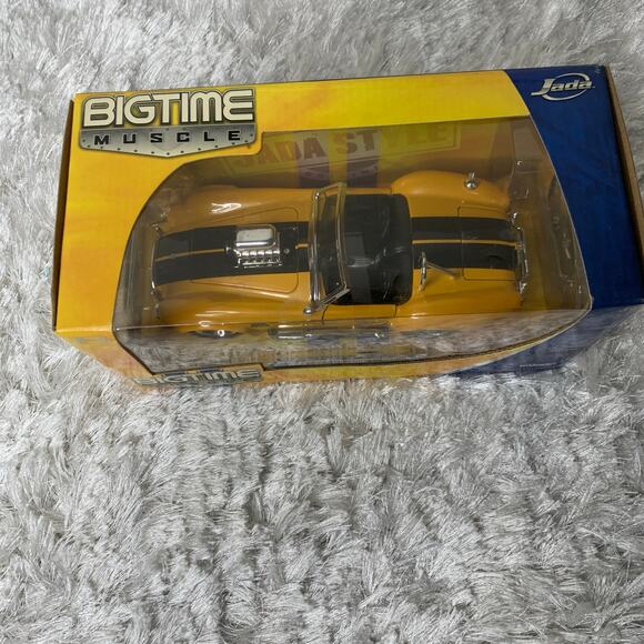 Jada 1:24 1965 Yellow Shelby Cobra 427 S/C Bigtime Muscle NIB - Picture 2 of 7